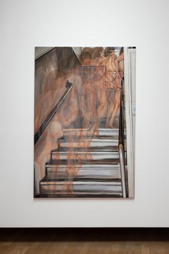 Jana Euler, “Nude Climbing Up the Stairs” (2014). 